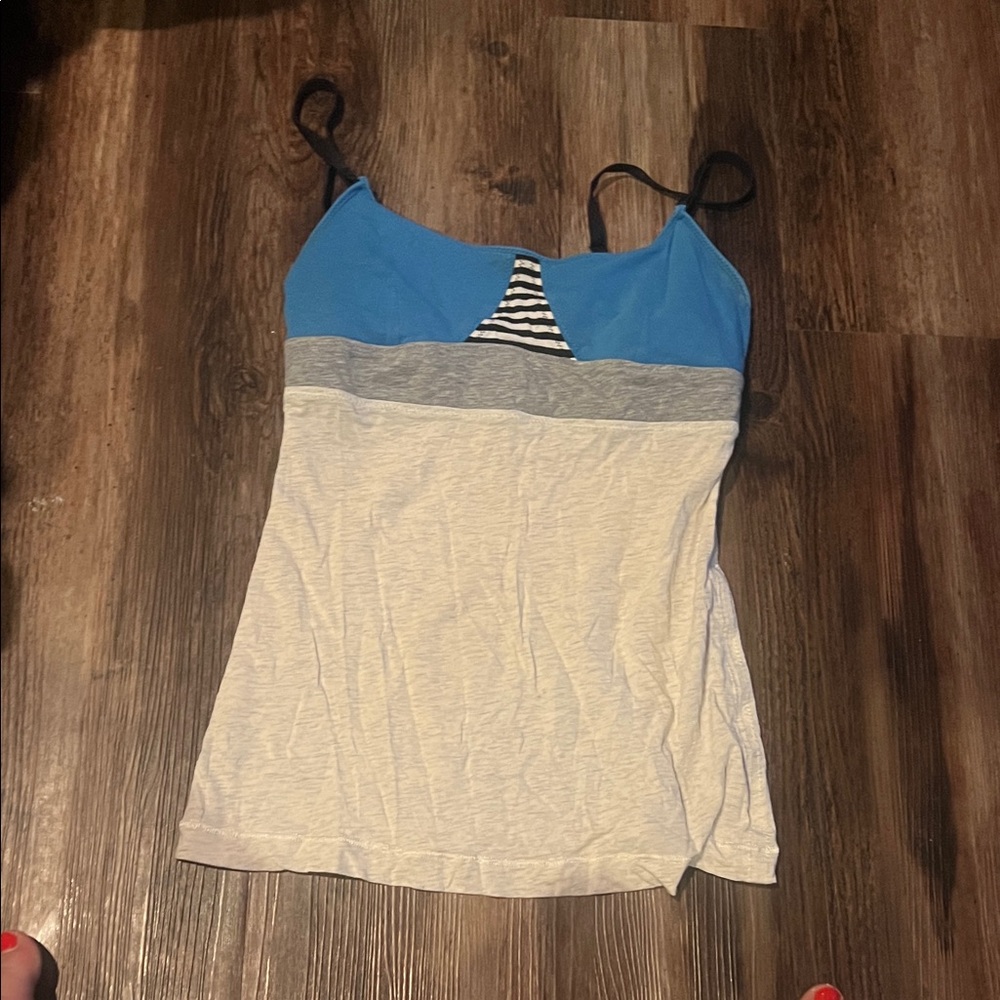lululemon athletica Blue and Gray Long Sleeve Top